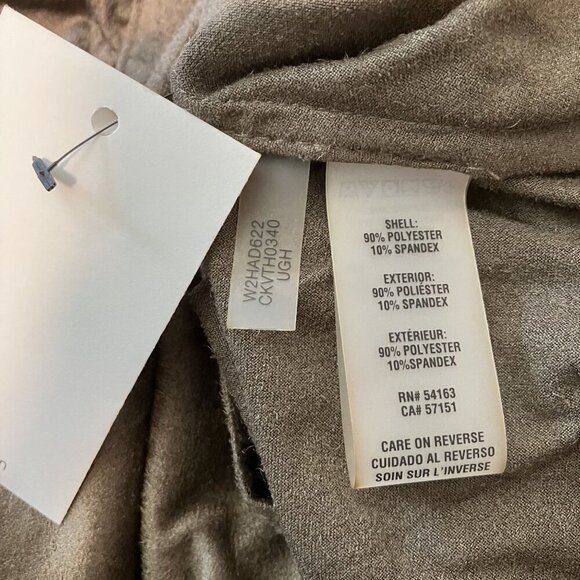 Calvin Klein NWT Ruched Button-up Shirt Caper (Olive Green) Size 2X - Picture 8 of 10